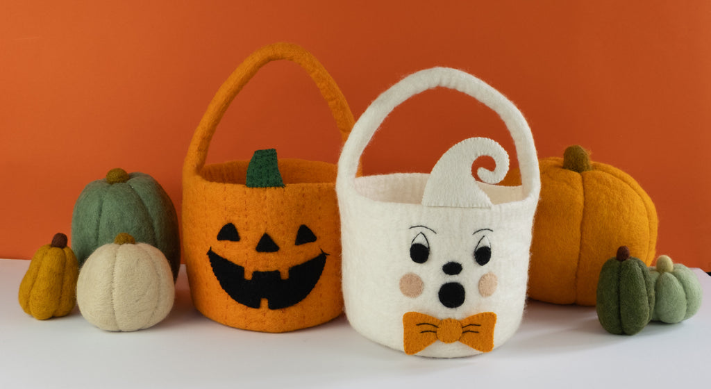 Felt Halloween Bucket Jack-o'-lantern