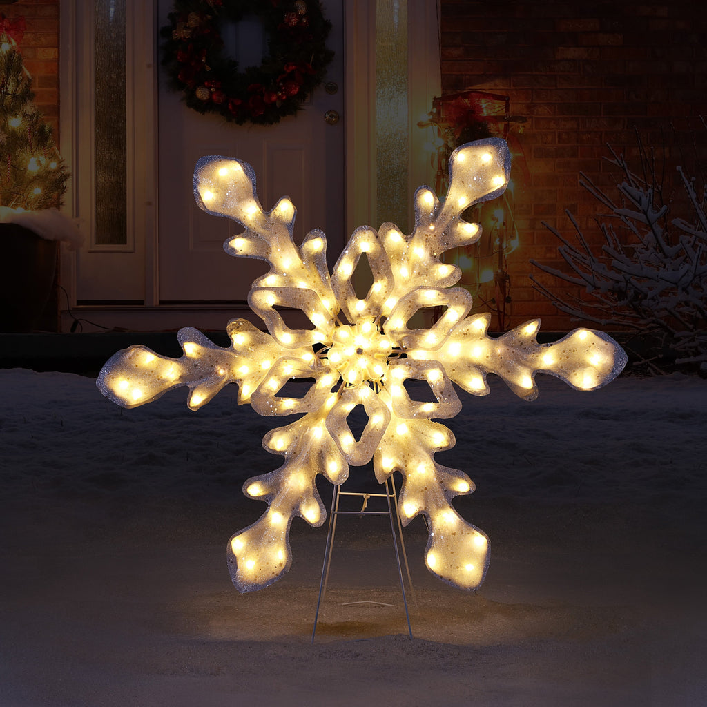35 in. Outdoor Twinkling LED Snowflake