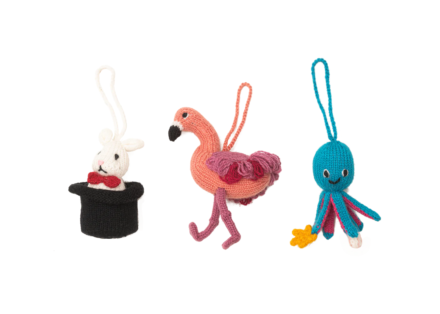 Party Animal Knit Ornaments