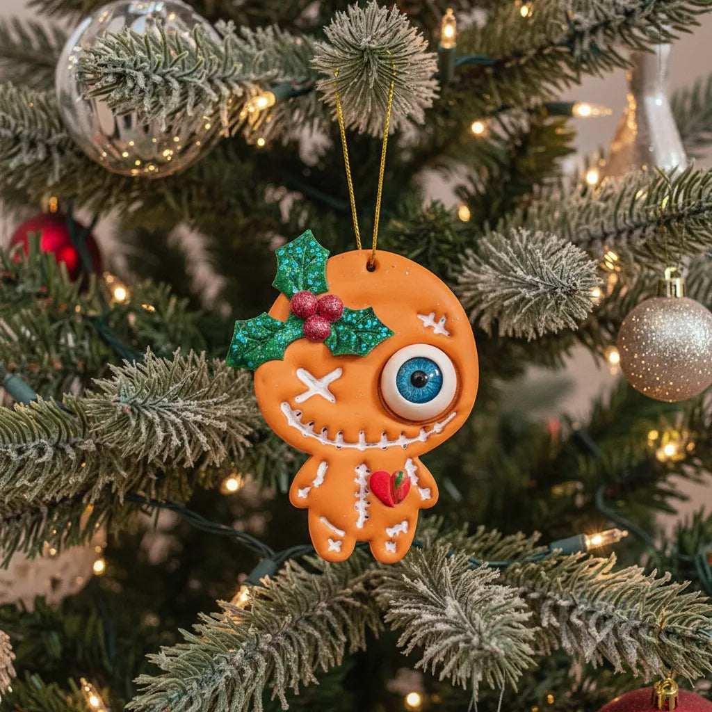 Creepy Cute Gingerbread Ornament
