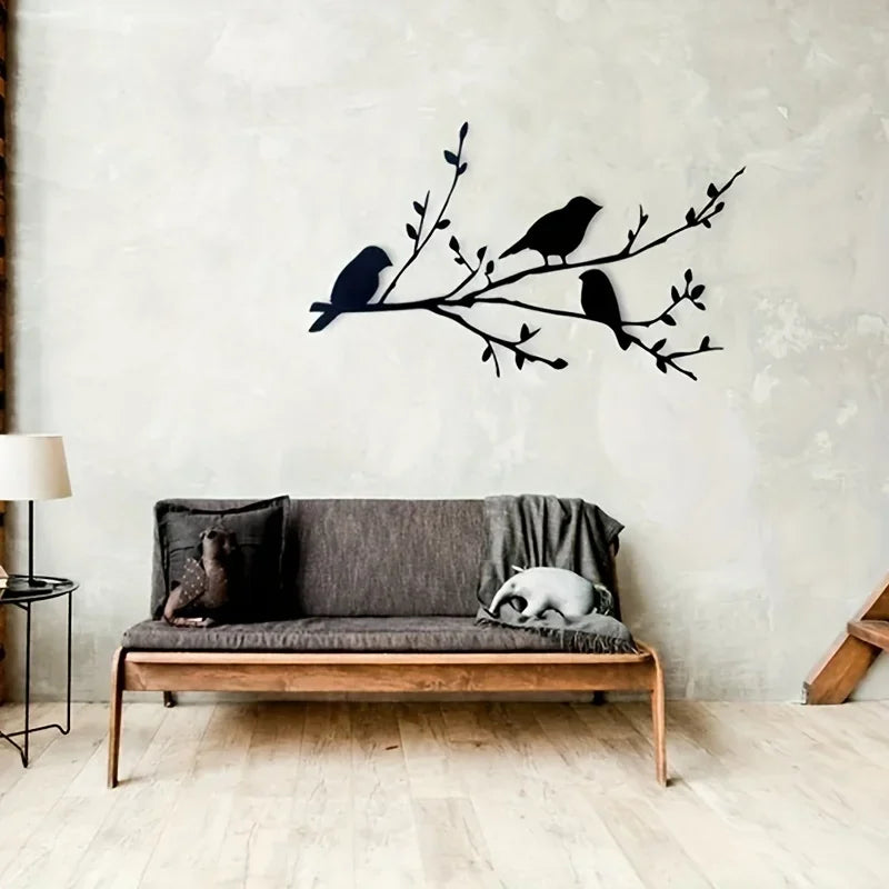 Bird on a Branch Metal Wall Art
