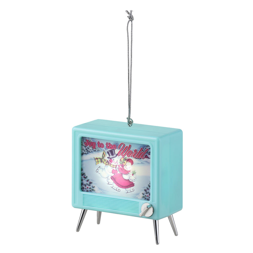 3 in. Musical LED TV Ornament - Teal
