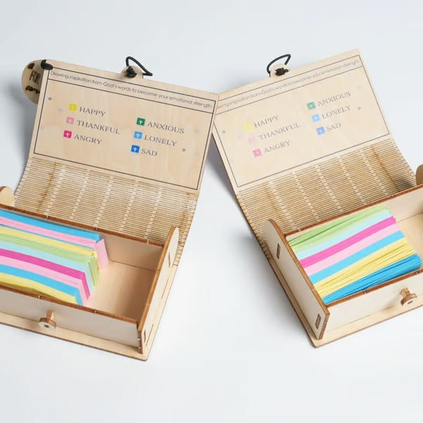 Handmade Wooden Bible Verses Box - Daily Bible Verses