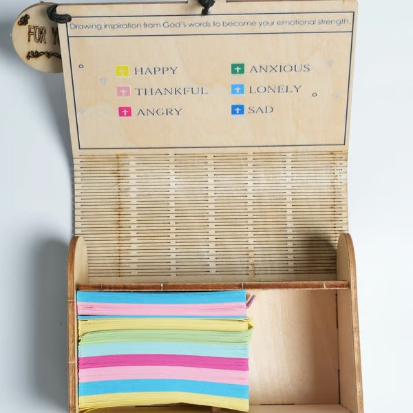 Handmade Wooden Bible Verses Box - Daily Bible Verses