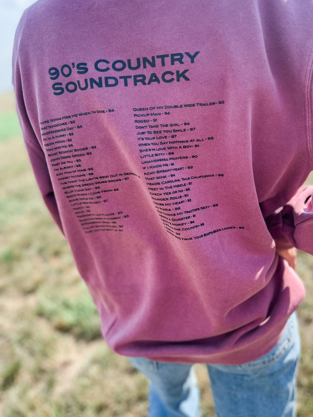 Graphic Western '90s Country Soundtrack' Crewneck