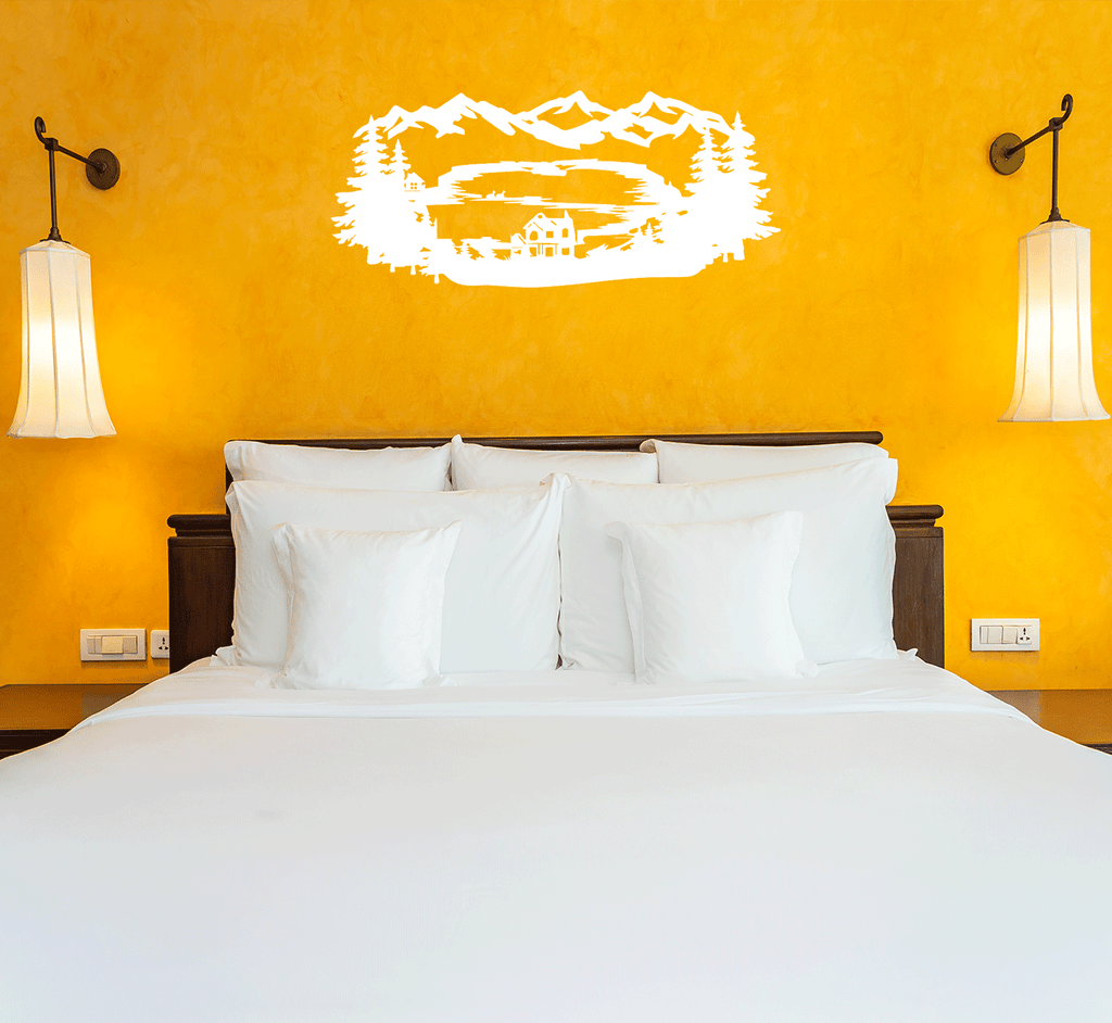 Mountain Lake View - Metal Wall Art