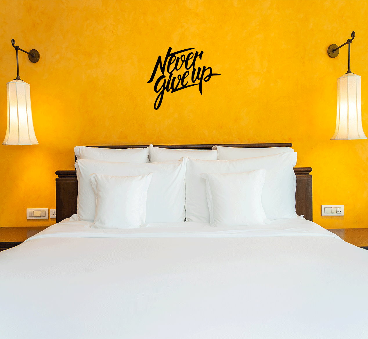 Never Give Up - Metal Wall Art