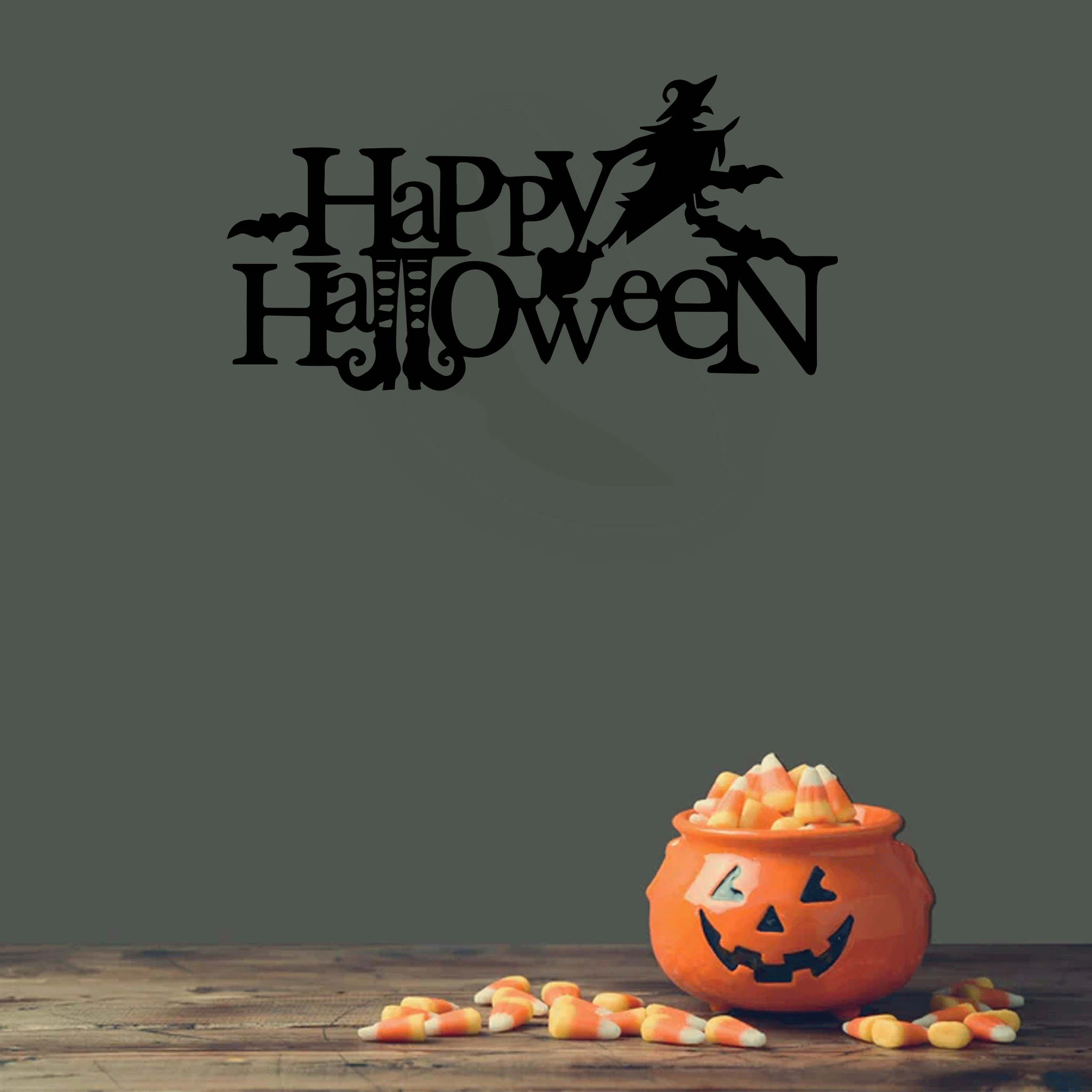 Happy Halloween Metal Wall Art