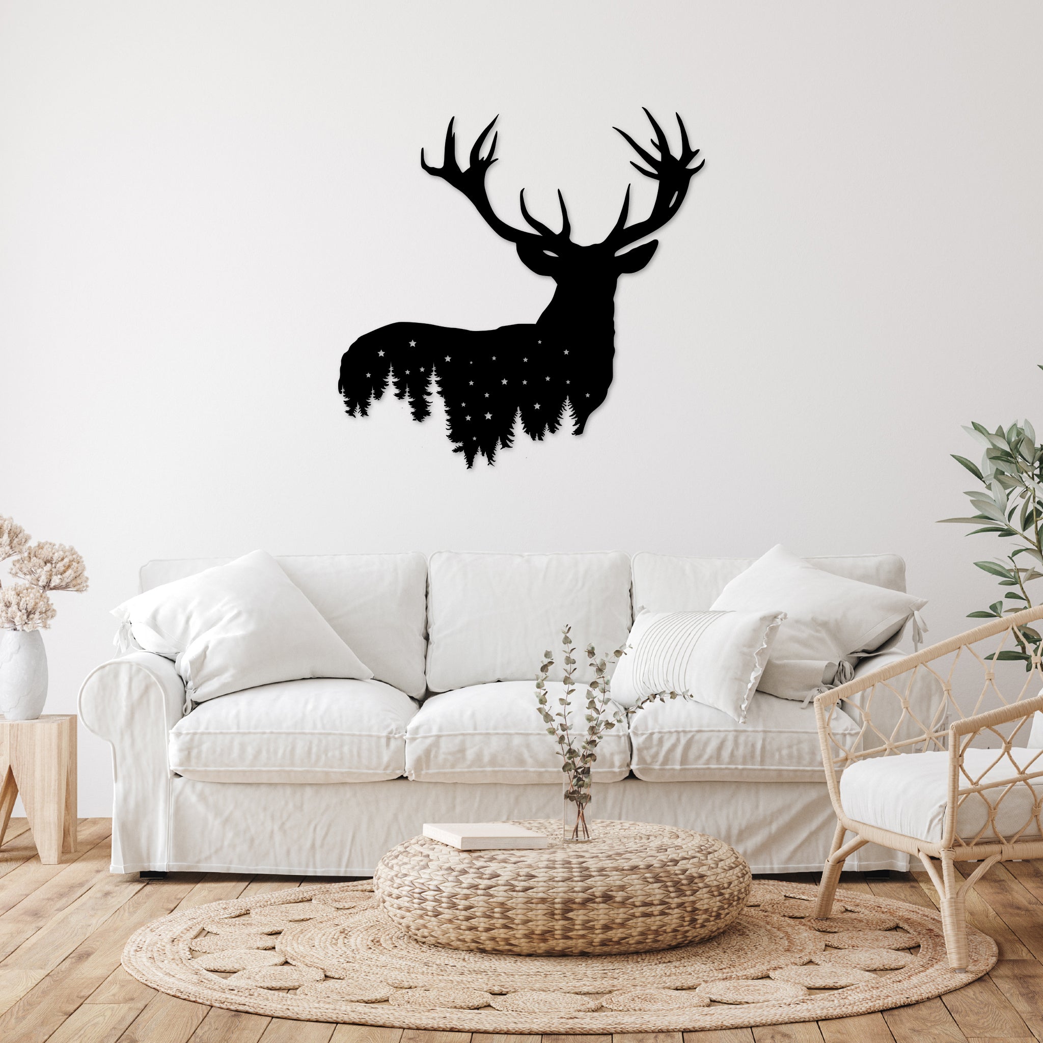Deer Design - Metal Wall Art