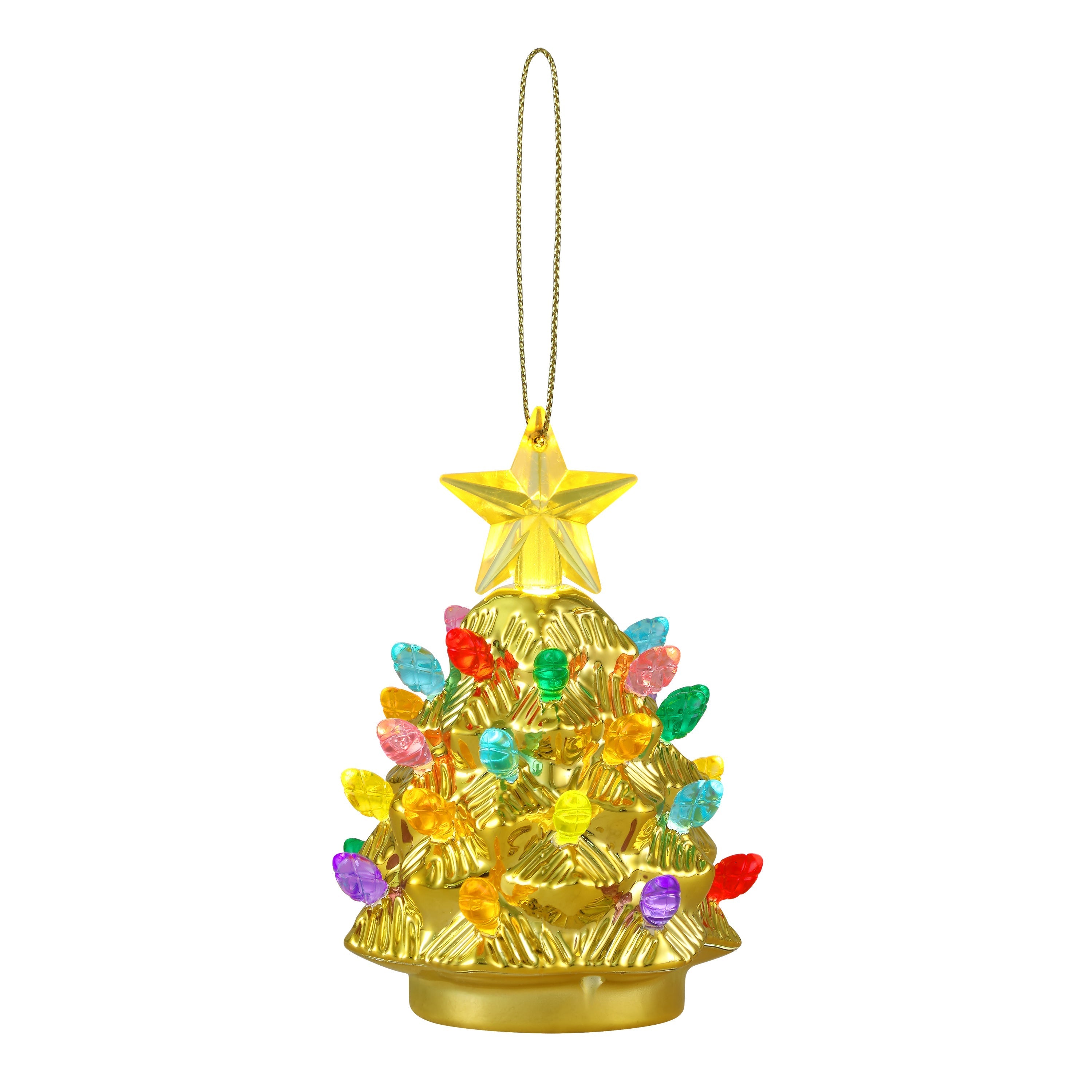 4 in. Shatterproof Ornament Tree - Gold