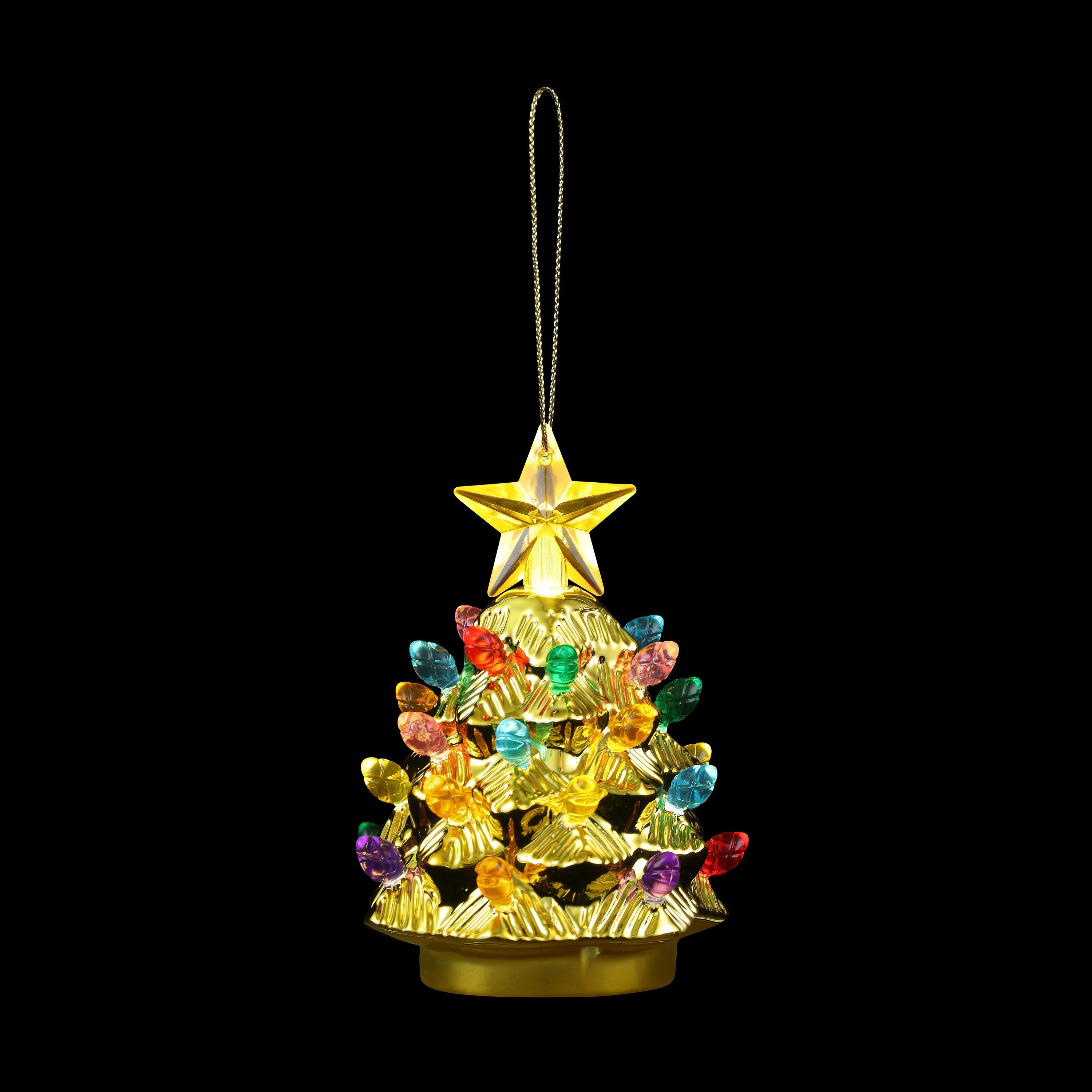 4 in. Shatterproof Ornament Tree - Gold