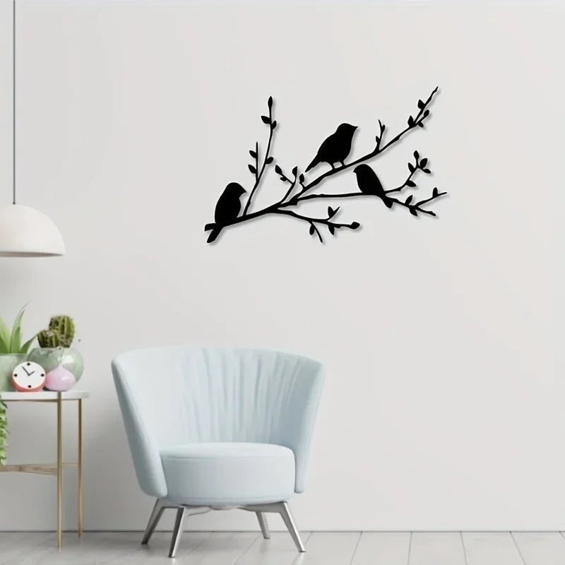 Bird on a Branch Metal Wall Art