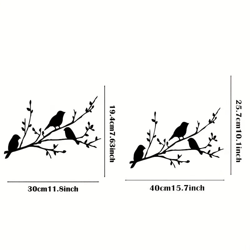 Bird on a Branch Metal Wall Art