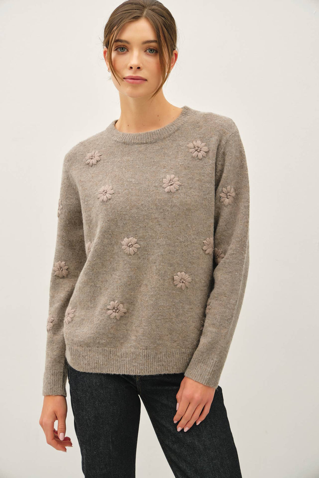 Floral Embroidered Sweater