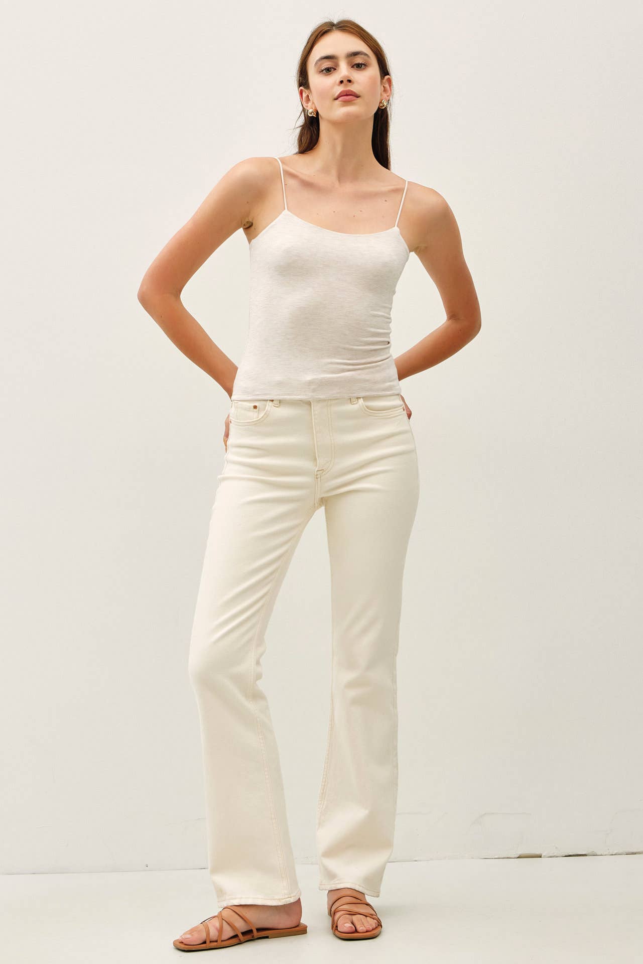 Oatmeal Basic Solid Cami