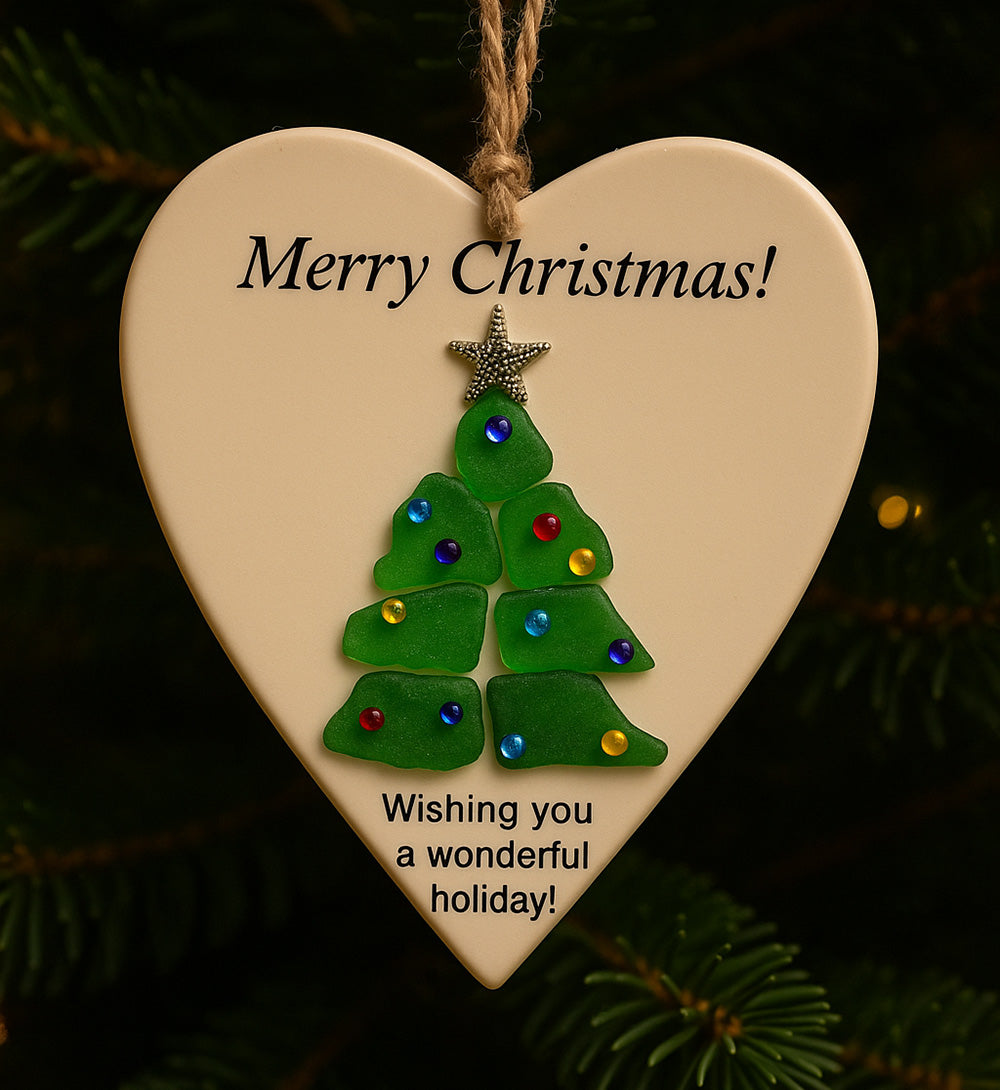 Sea Glass Christmas Tree Ornament