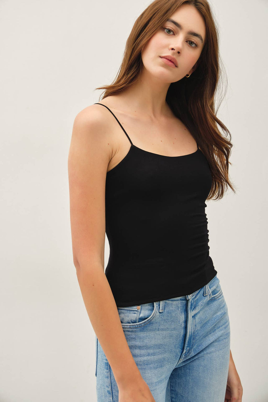 Black Basic Solid Cami