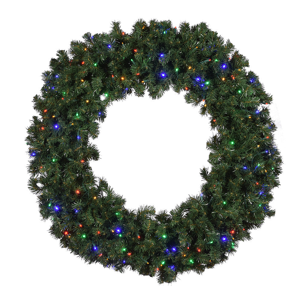 48" Sierra Wreath with Concave LED Lights