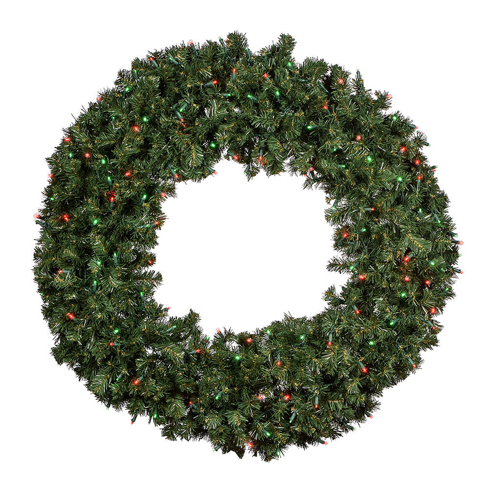 48" Sierra Wreath with Concave LED Lights