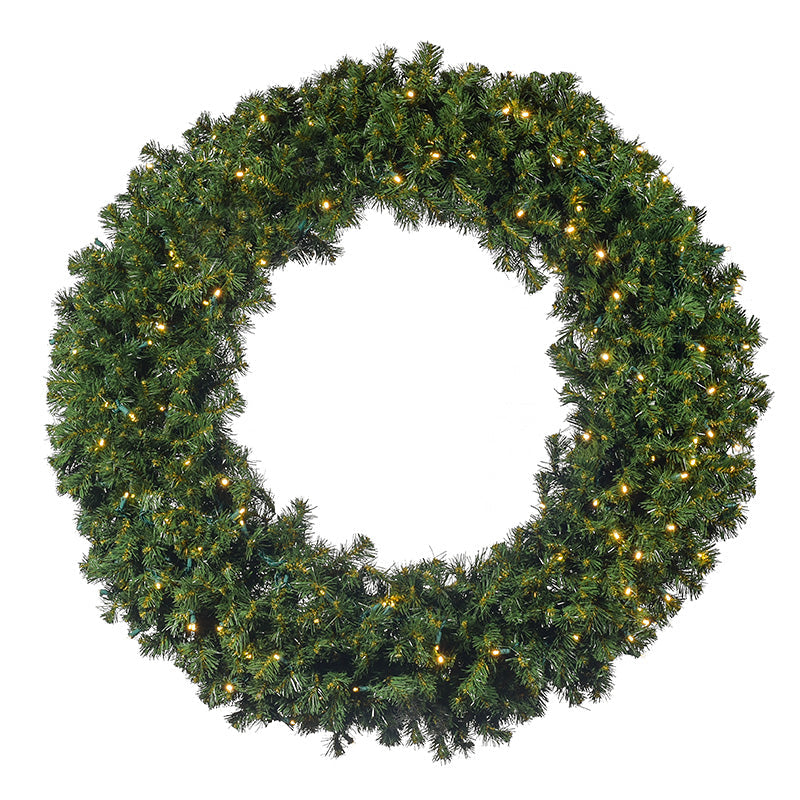 48" Sierra Wreath with Concave LED Lights
