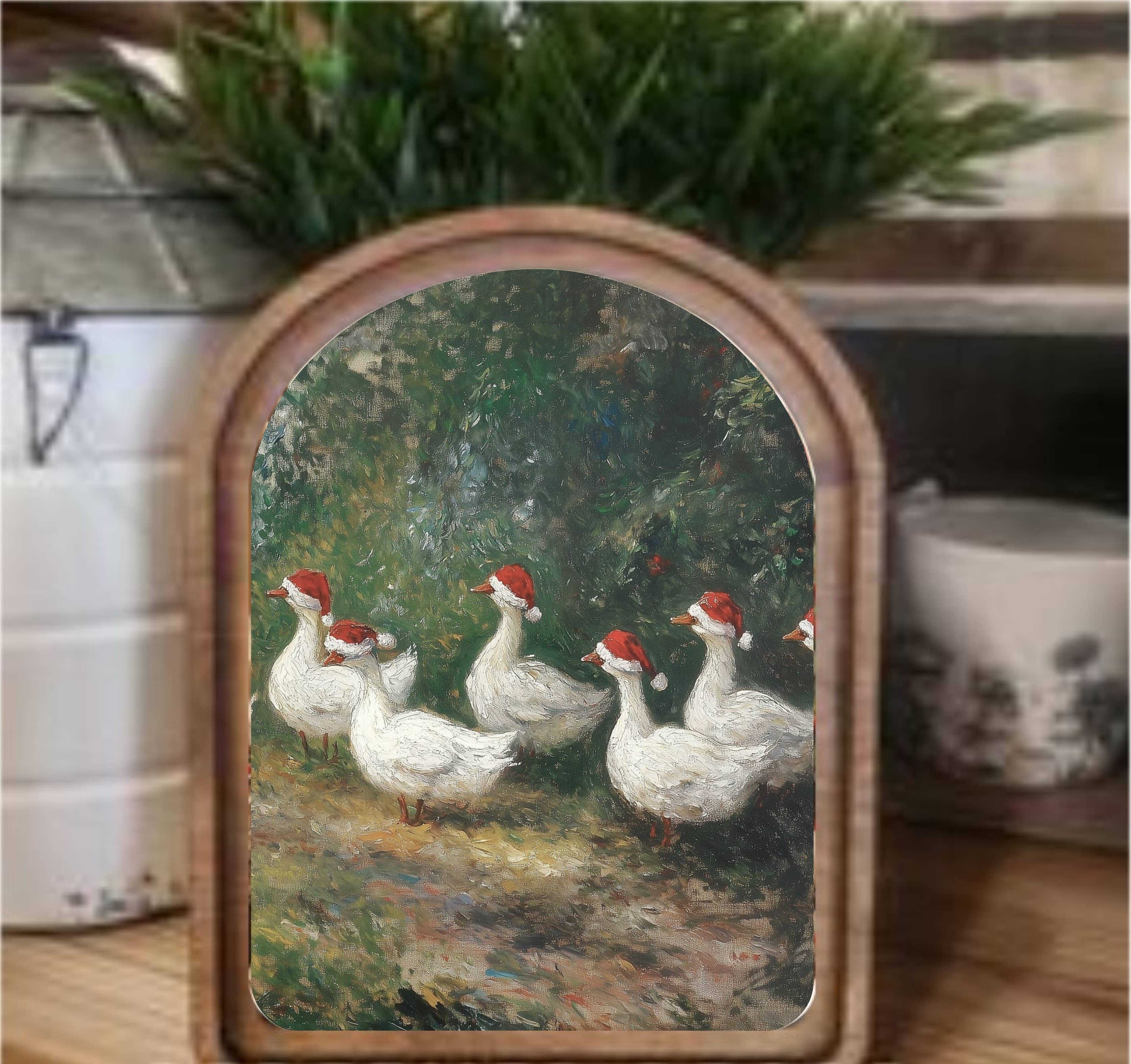 Christmas Geese Arch Top