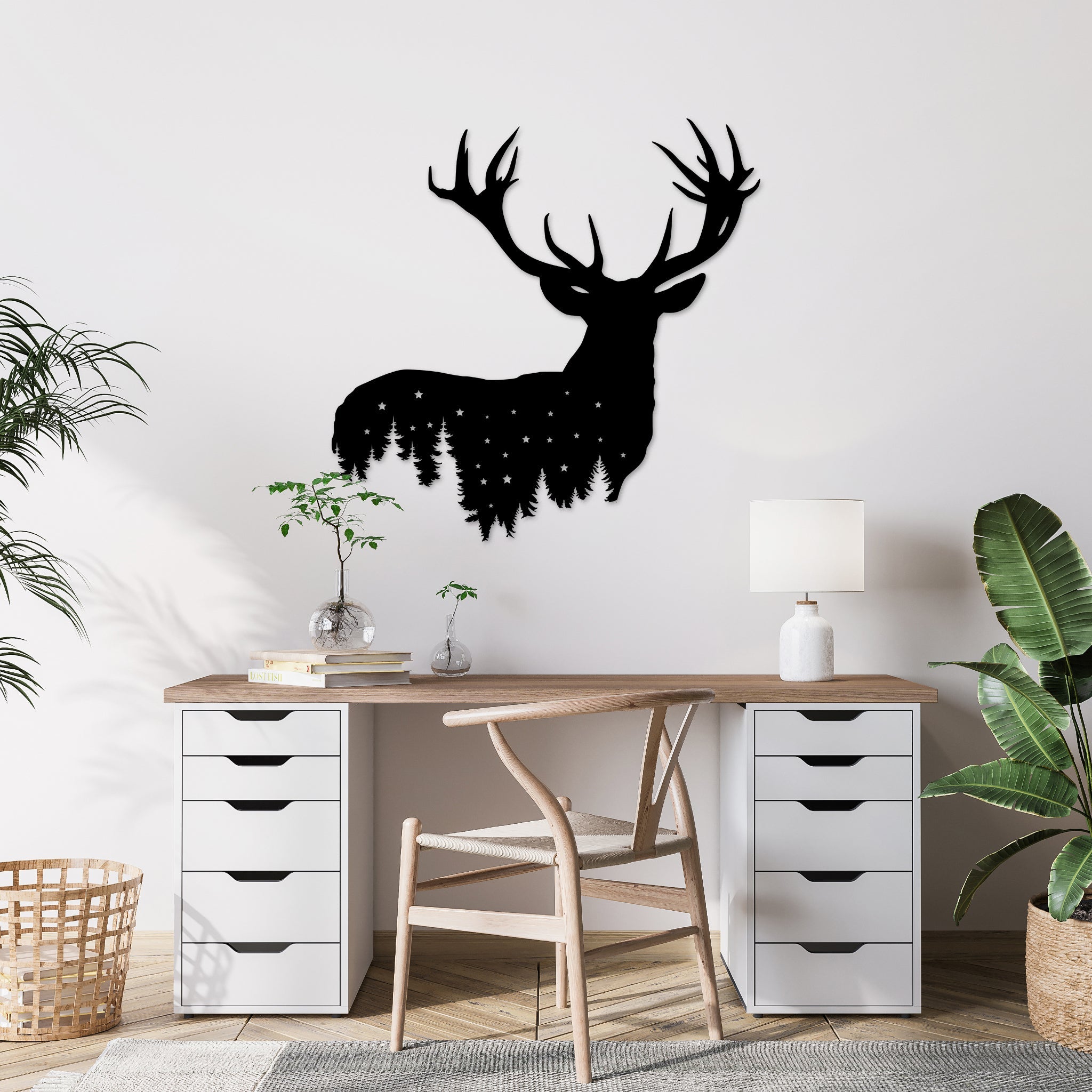 Deer Design - Metal Wall Art