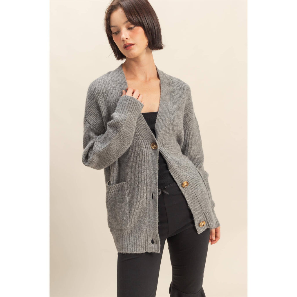 Gray Kristen Sweater Cardigan