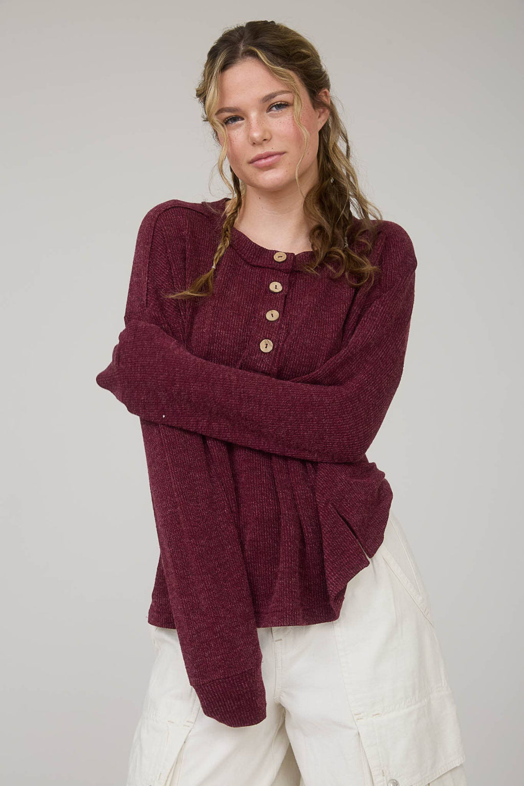 Michelle Henley Knit Top