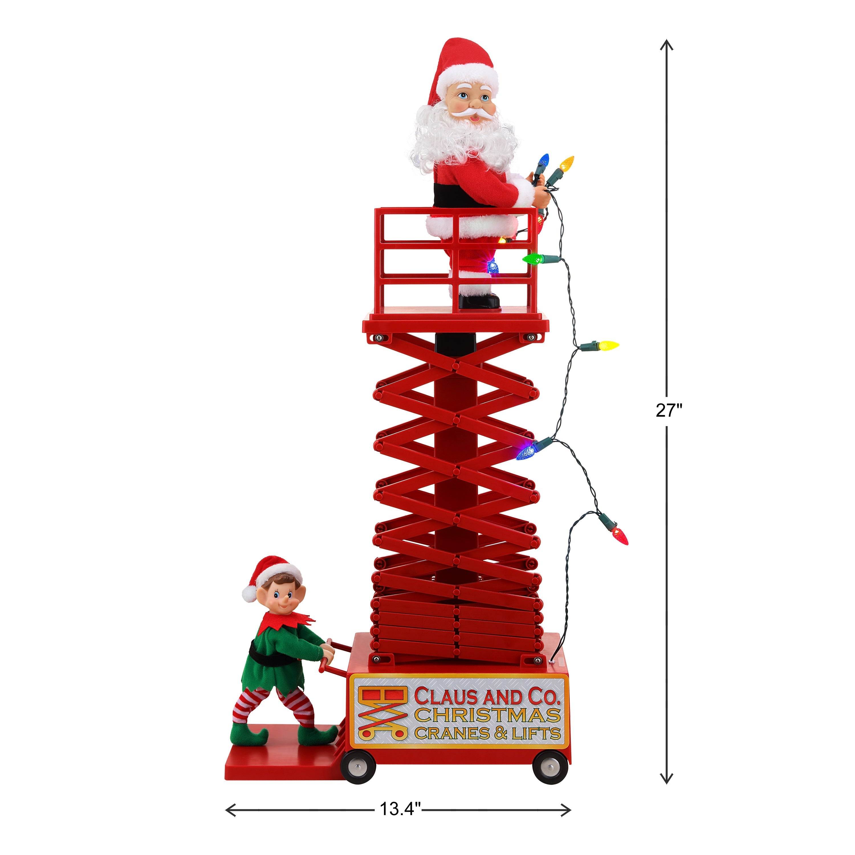 50 in. Animated and Musical Lift - White Santa