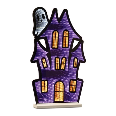 Haunted House with Ghost 23.5" H