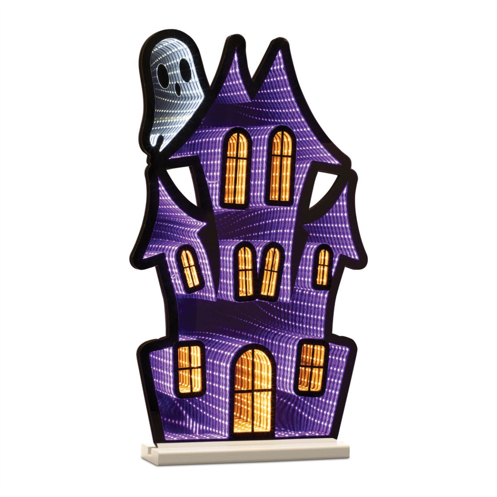 Haunted House with Ghost 23.5" H