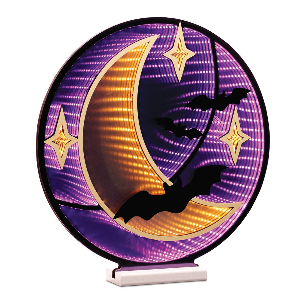 Moon/Bat Infinity Lights 16.5" H