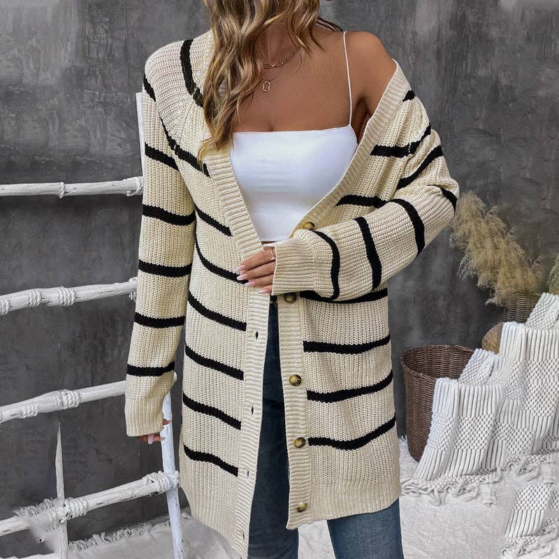 Allison Striped Cardigan