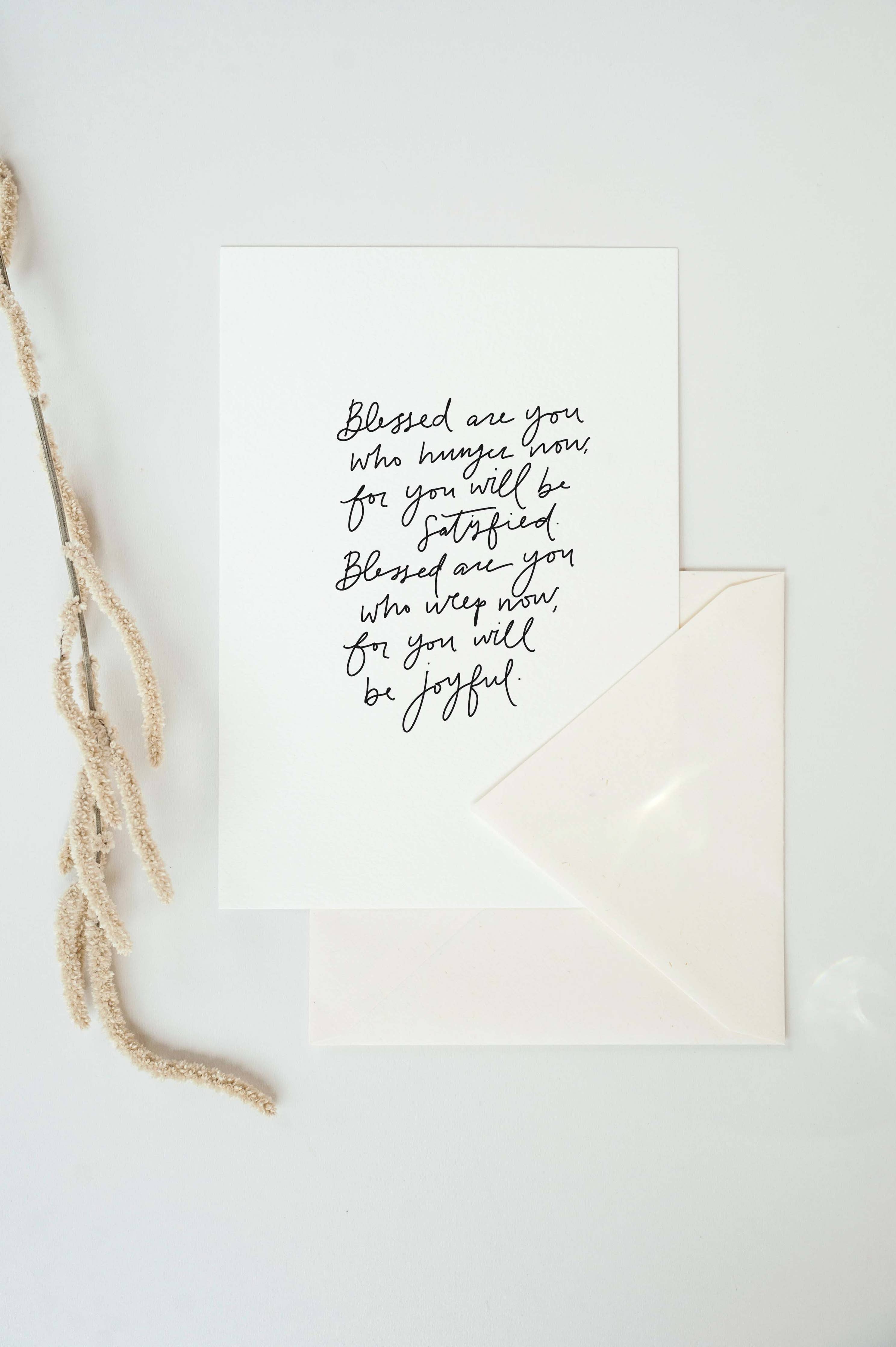 Blessed Are You Sympathy Card