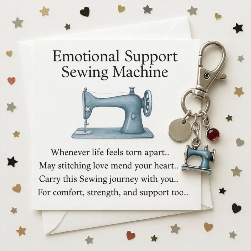 Emotional Support Sewing Machine Keychain
