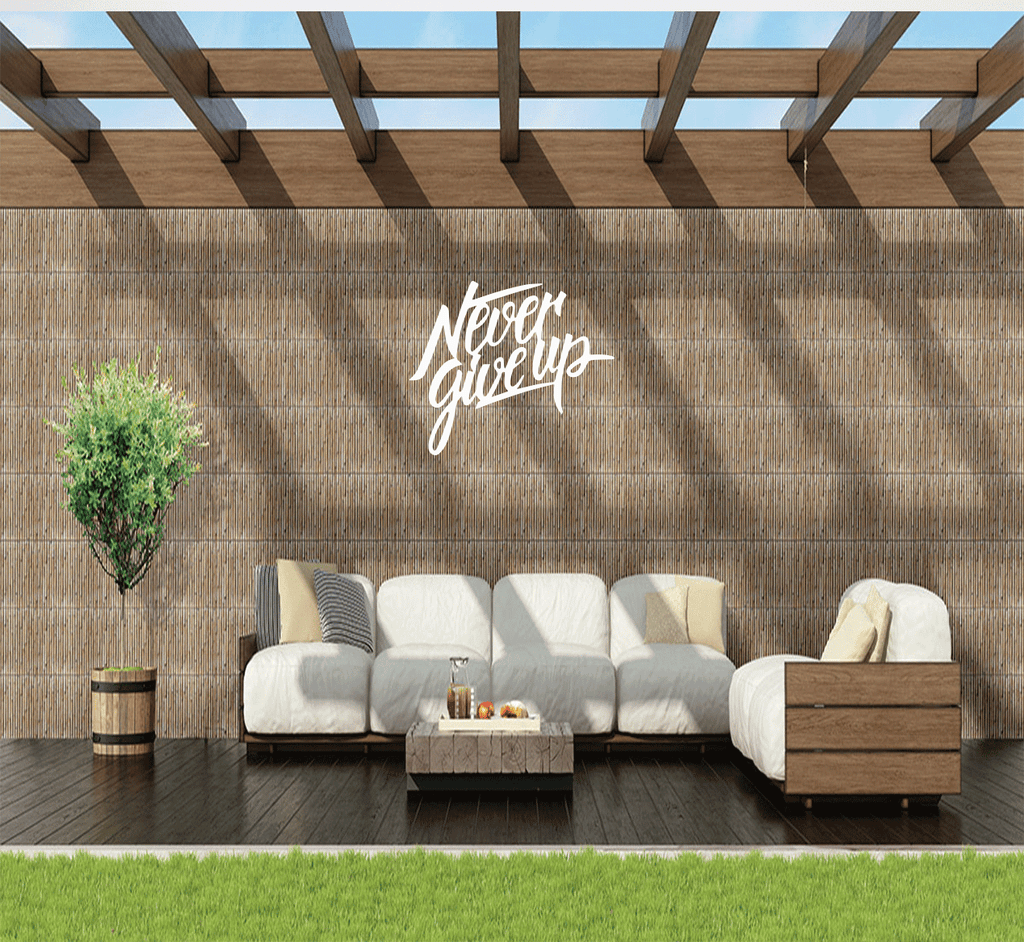 Never Give Up - Metal Wall Art