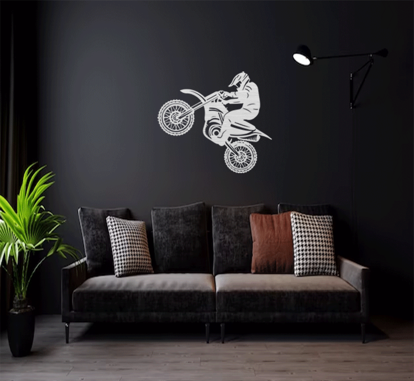 Dirt Biker - Metal Wall Art