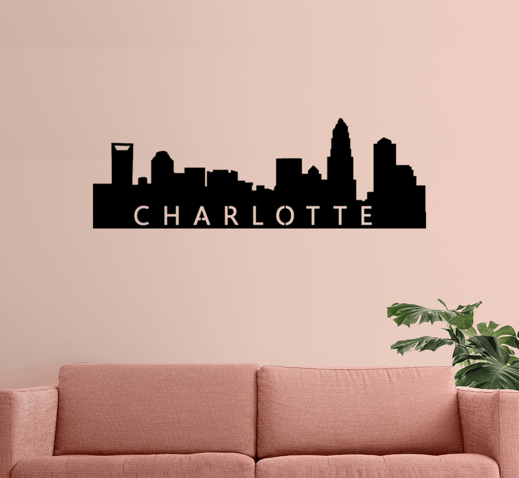 Charlotte Skyline - Metal Wall Art