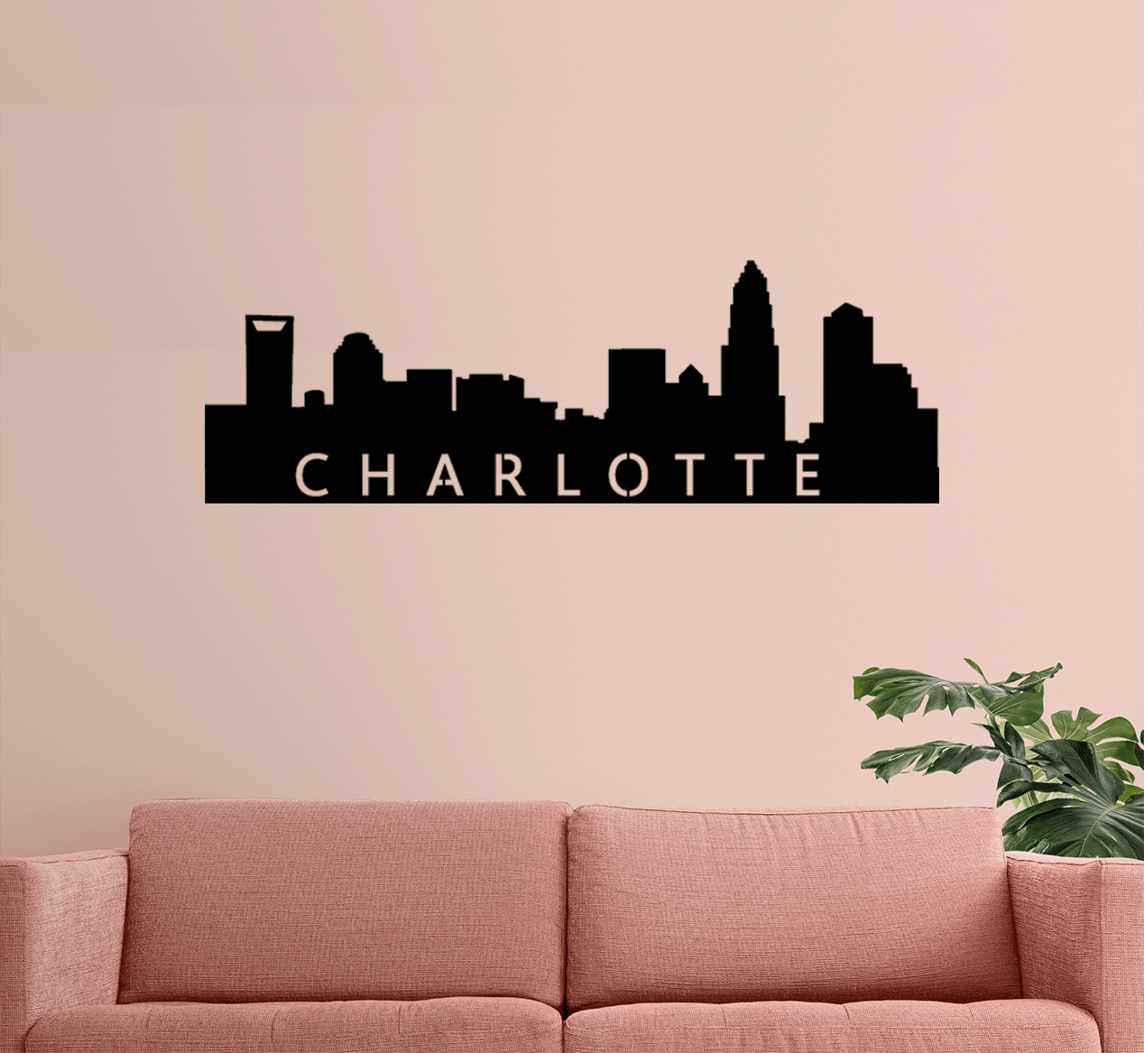 Charlotte Skyline - Metal Wall Art