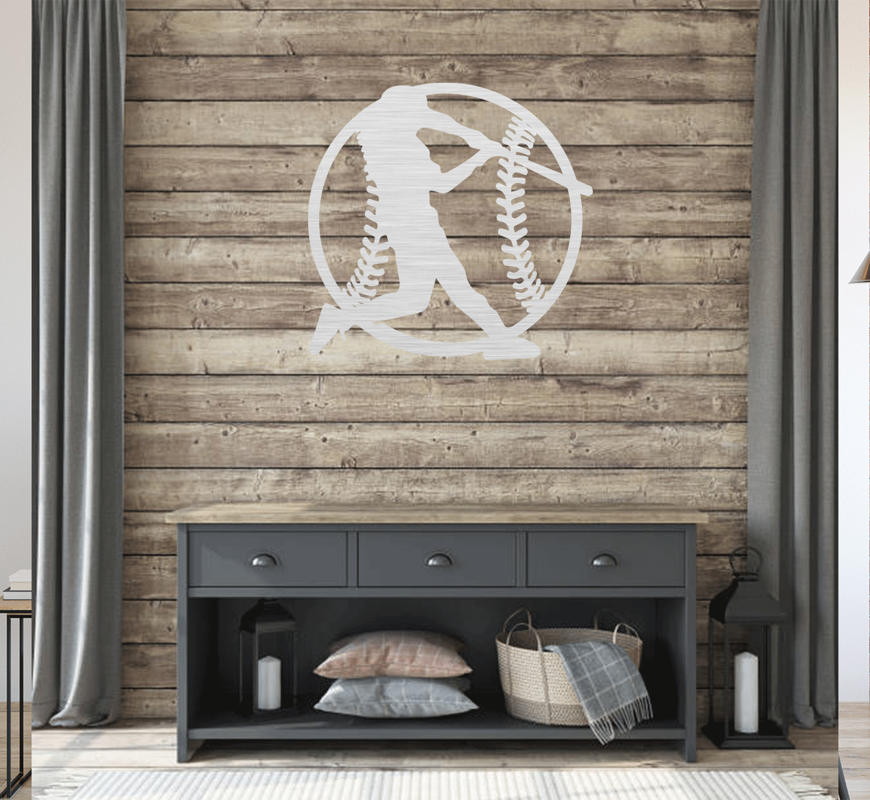 Baseball - Metal Wall Art
