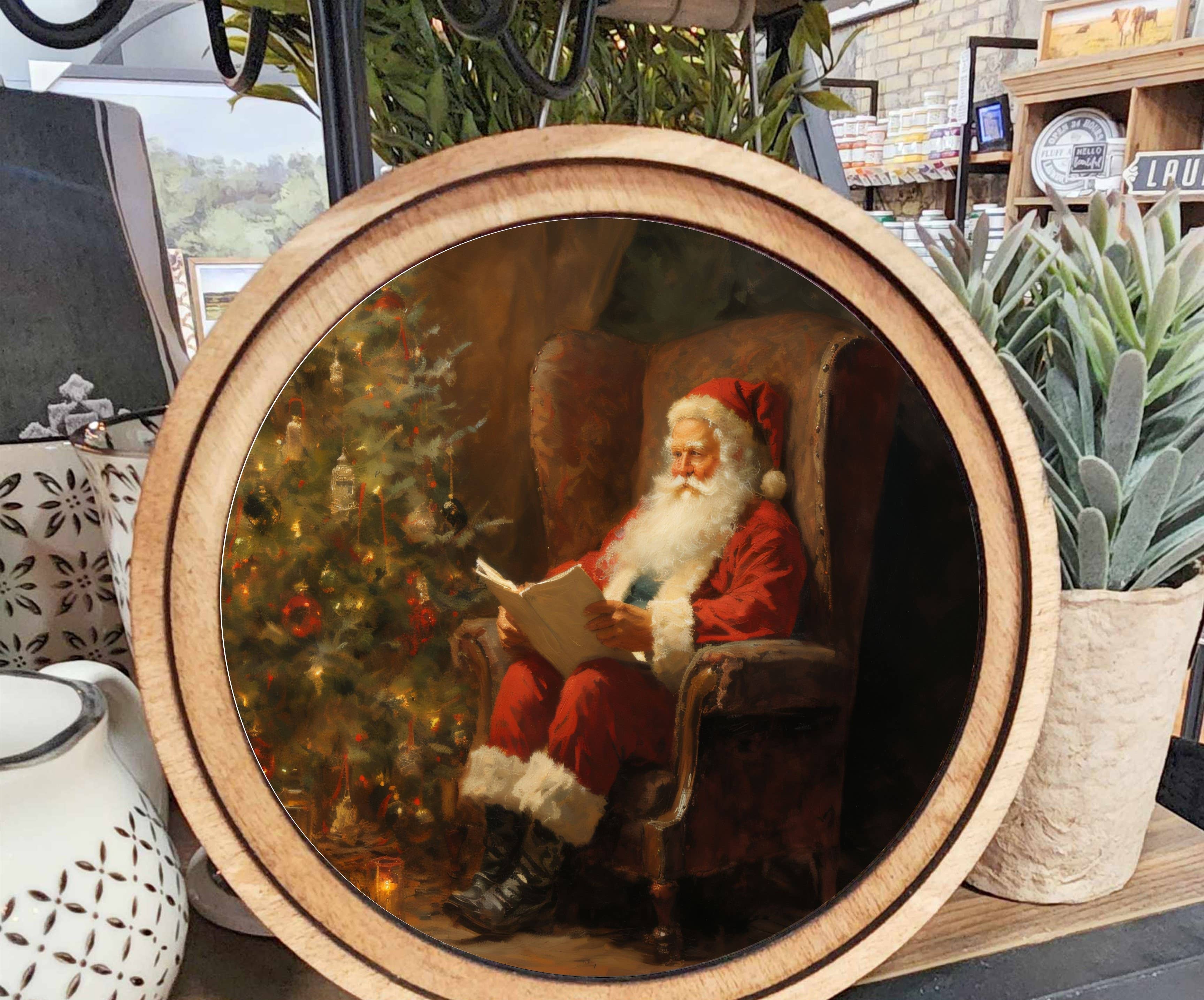 Santa Reading Art