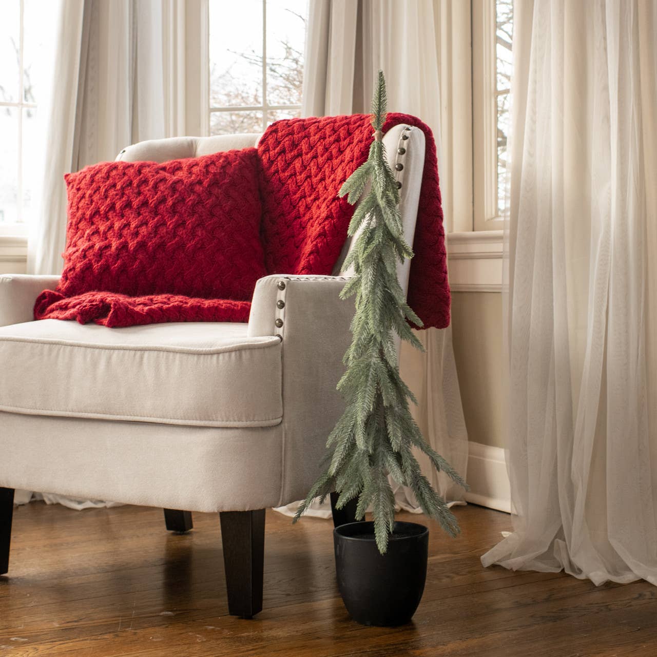 Pencil Tree with Black Pot