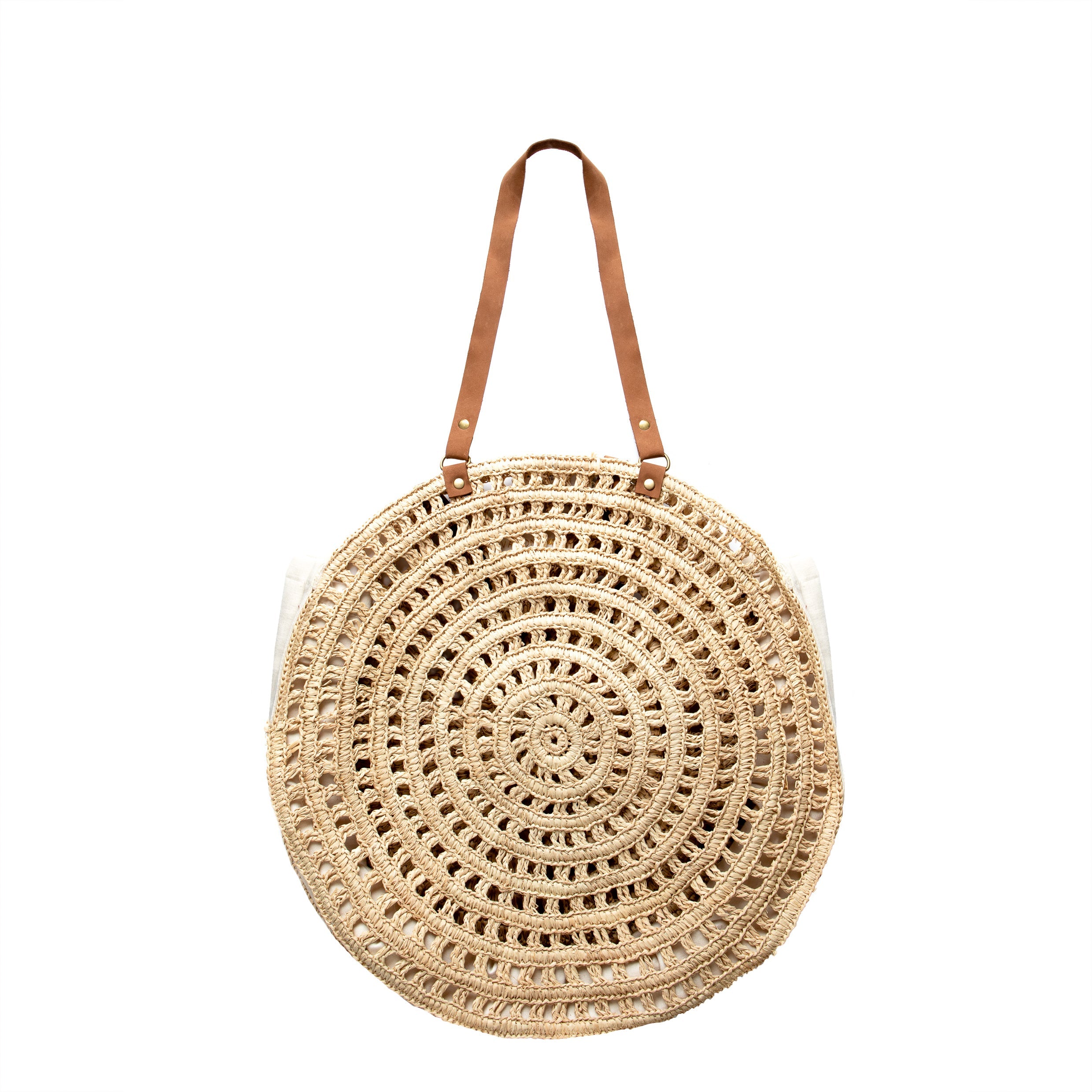 Round Raffia Bag