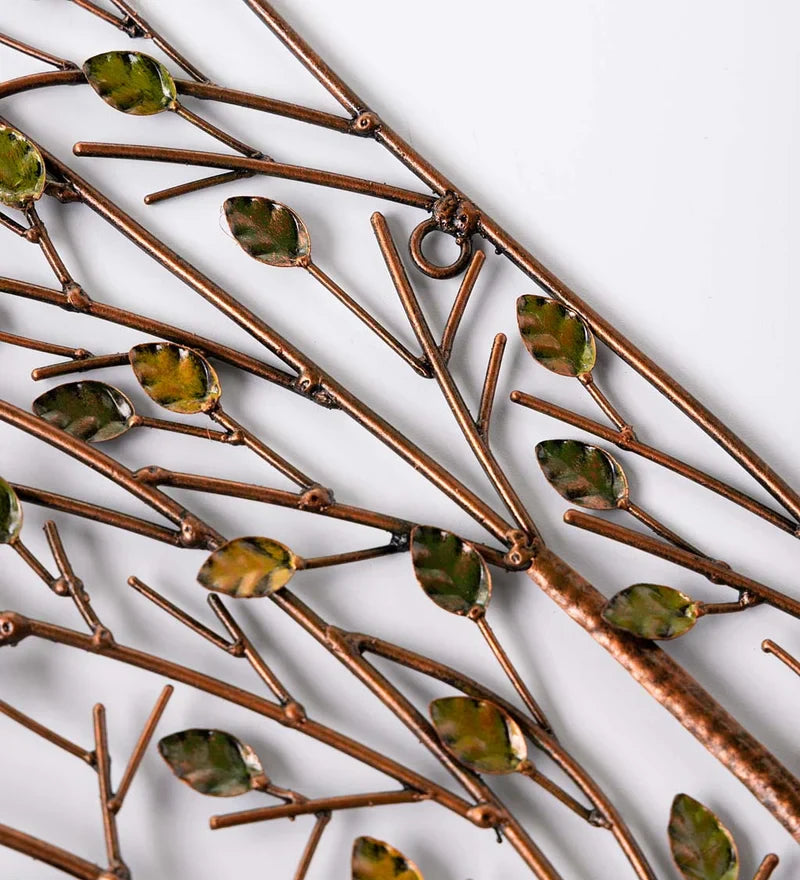 Hummingbird with Branches Metal Wall Art