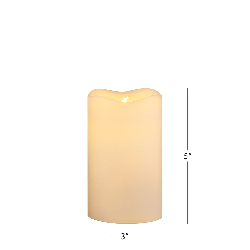 6 in. Lit Candle Holder and Flameless Candle - Snowman