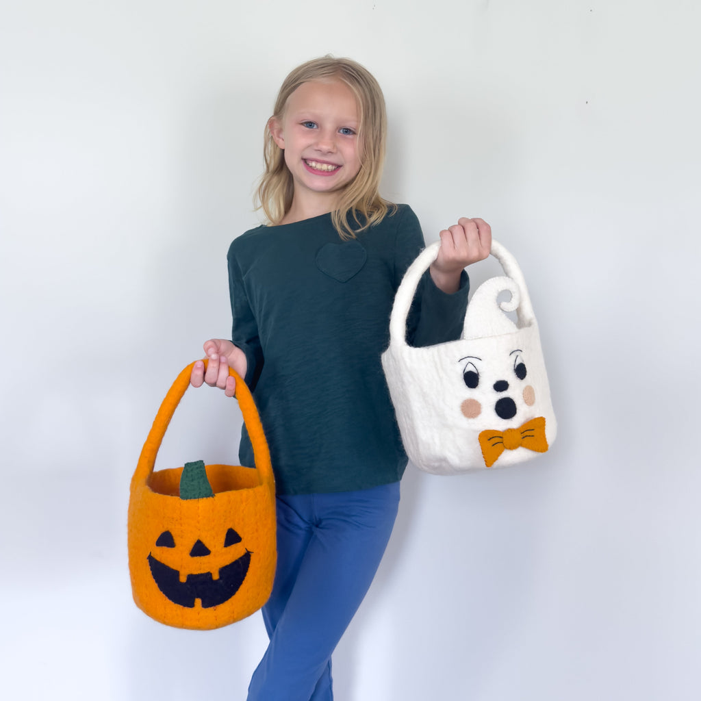 Felt Halloween Bucket Jack-o'-lantern