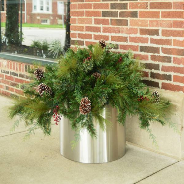 60" Commercial White Pine Container Filler Non-Lit