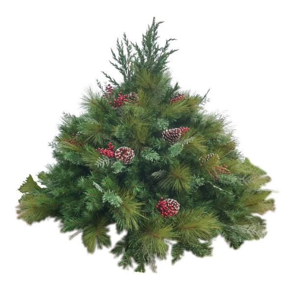 60" Commercial White Pine Container Filler Non-Lit