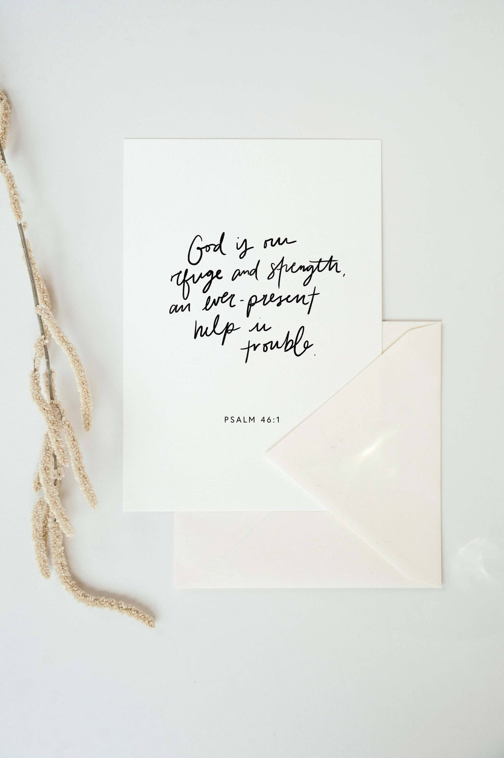 God is Our Refuge Sympathy Card