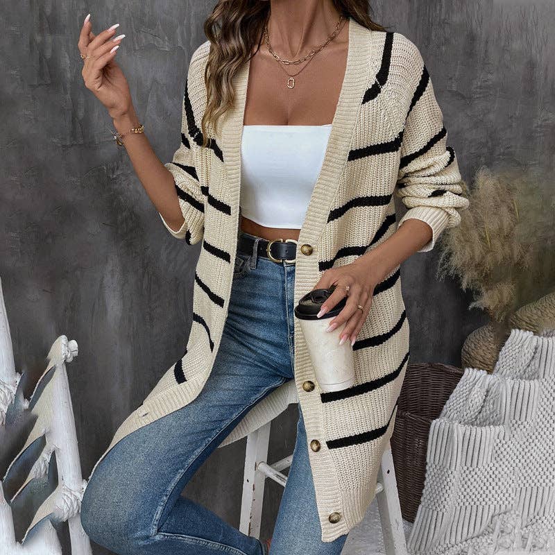 Allison Striped Cardigan
